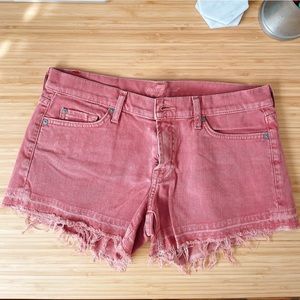 7 For All Mankind Pink Jean Shorts